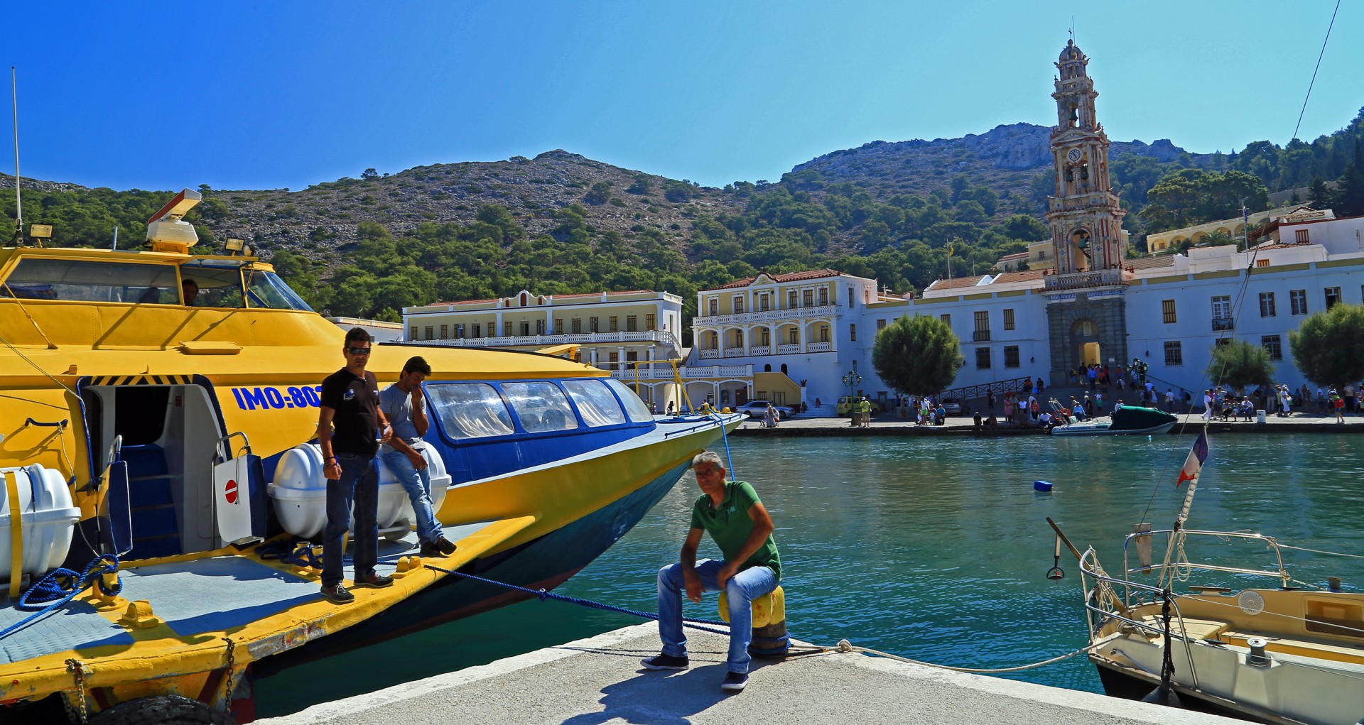 Greece - Symi - Panormitis - Our Boat Crew