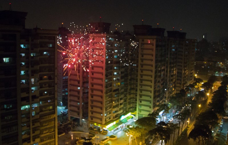Taiwan - Kaohsiung - Zuoying - Chinese New Year - Fireworks
