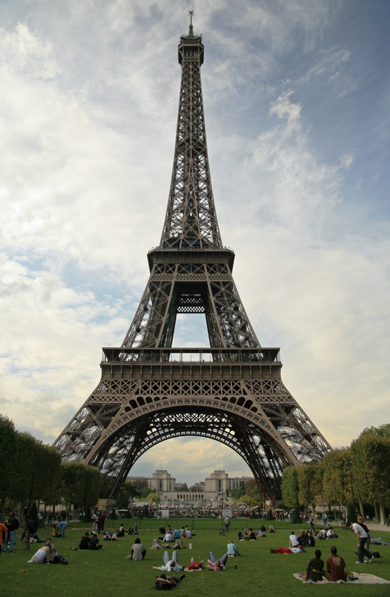 France - Paris - Les Rues - Eiffel Tower - Stretching Out on the Lawn