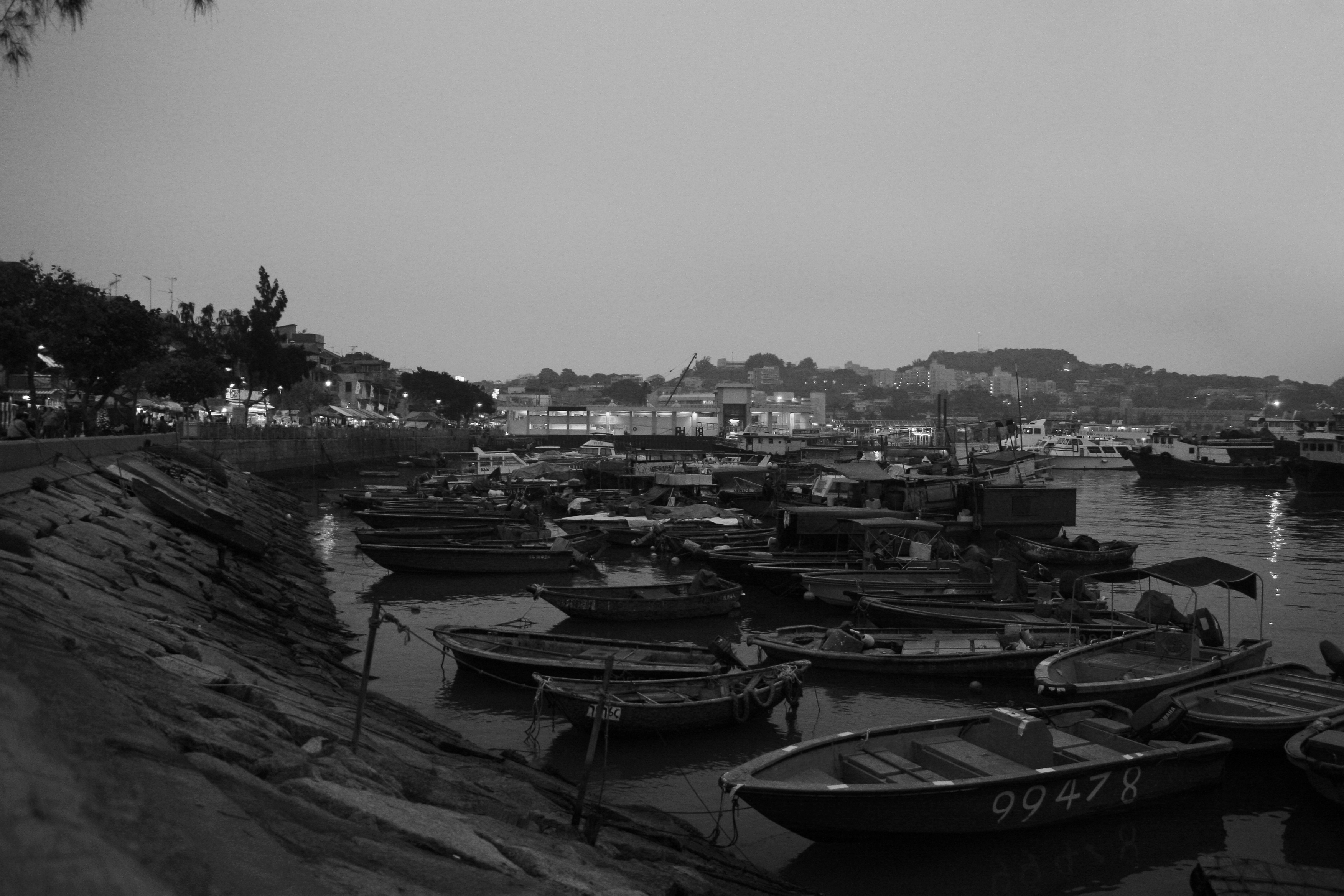 China - Hong Kong - Cheung Chau - The Harbor at Night